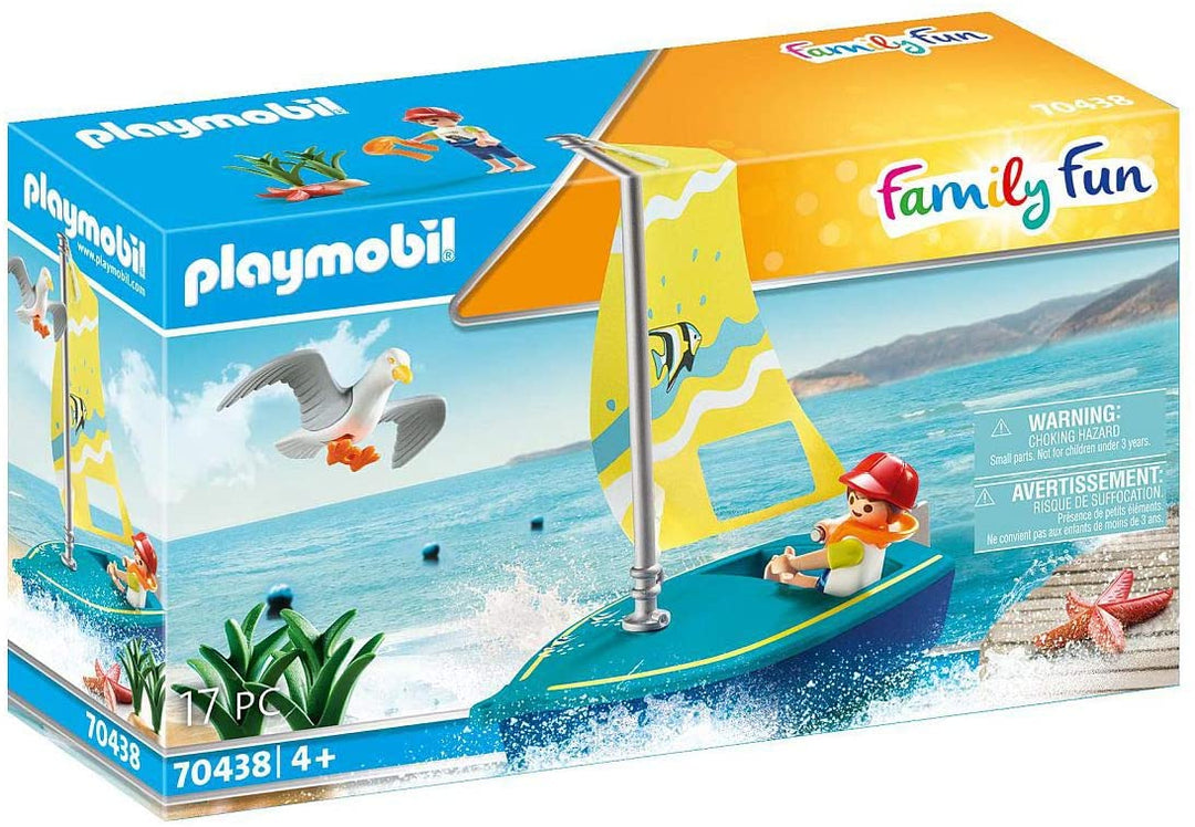 Playmobil 70438 Family Fun Beach Hotel Barca a vela, per bambini dai 4 anni in su