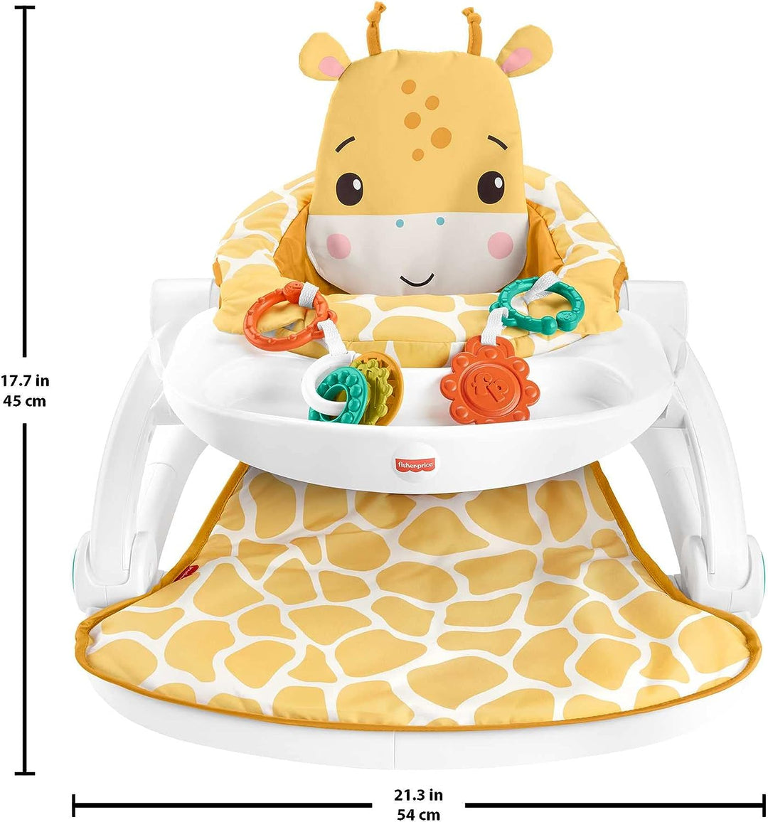 ?Fisher-Price Portable Baby Chair with Snack Tray, BPA-Free Teether and Clacker Toy