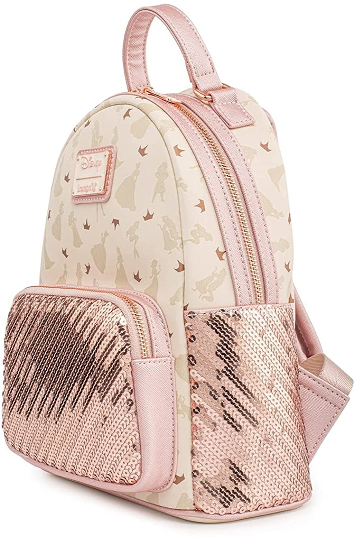 Loungefly Disney Ultimate Princesses Allover-Rucksack mit Pailletten