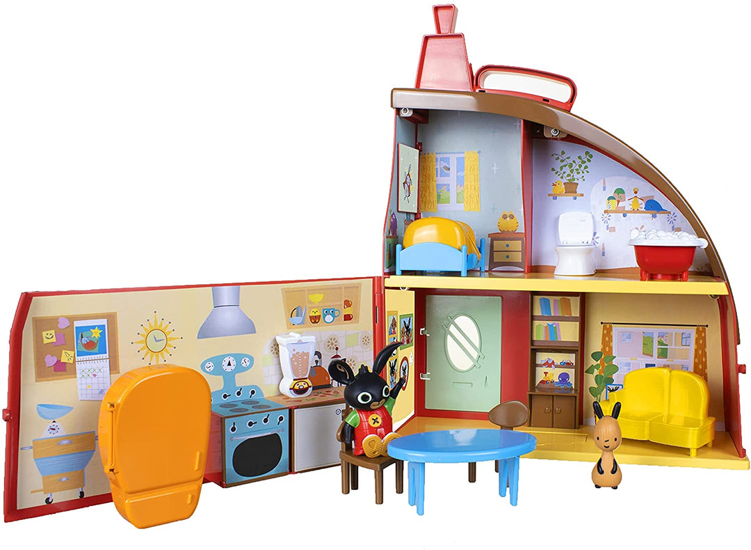 Bing 3583 House Playset, Flop Figures, van CBeebies TV Show. Stoer, kleurrijk, goed gemaakt rollenspel speelgoed