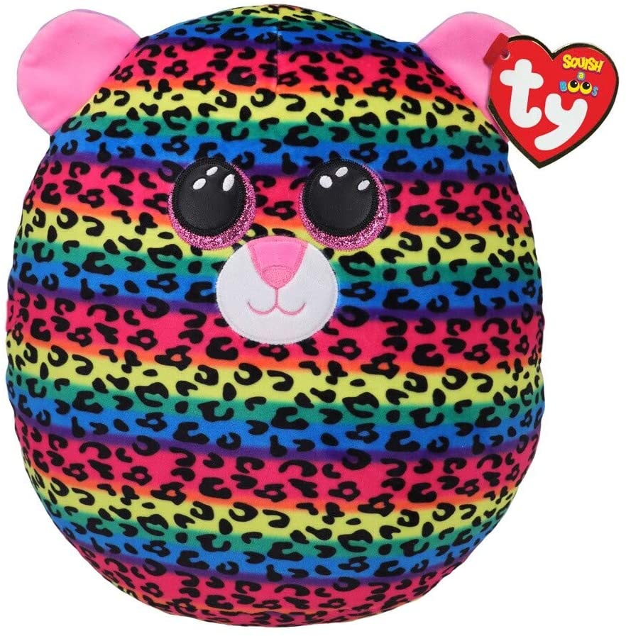 Ty UK Ltd 39186 Dotty Leopard Squish A Boo Plush Toy, Multicoloured, 12"