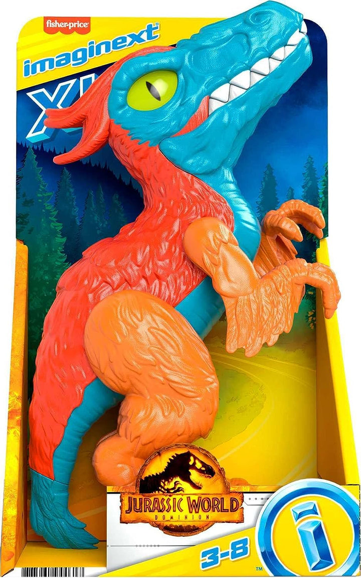 Imaginext Jurassic World Dominion Pyroraptor Dinosaurier XL-Figur, 25,4 cm hoch