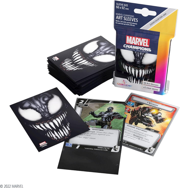 Gamegenic Marvel Champions The Card Game Offizielle Venom Art-Hüllen | 50 Stück