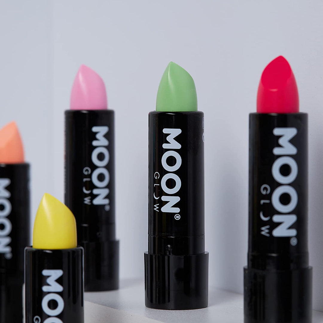 Neon-UV-Lippenstift von Moon Glow – Pastellblau – leuchtender neonfarbener Lippenstift – leuchtet unter UV-Strahlung