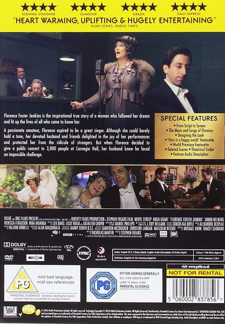 Florence Foster Jenkins [DVD] [2016]