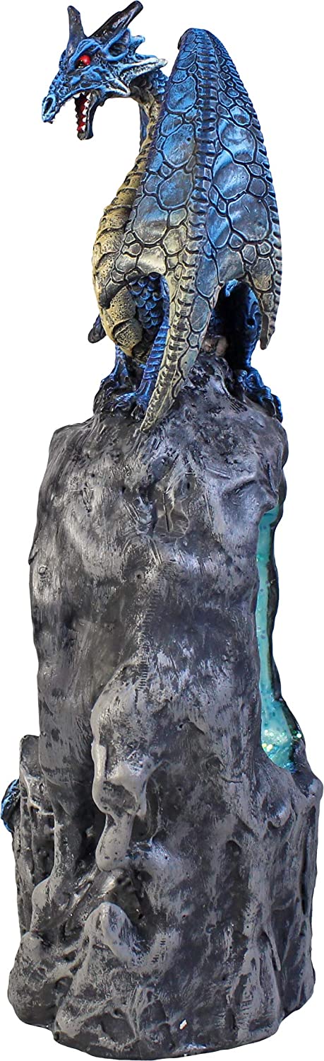 Nemesis Now Frostwing's Gateway – Blaue Drachenstatue aus Kunstharz 4