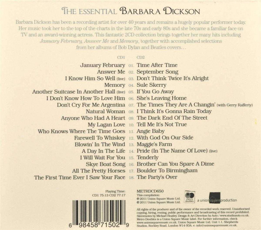 Willie Clayton – The Essential Barbara Dickson [Audio-CD]