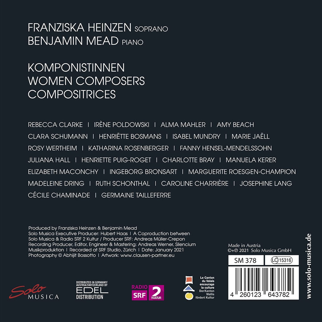 Franziska Heinzen - Komponistinnen [Franziska Heinzen; Benjamin Mead] [Solo Musica: SM378] [Audio CD]