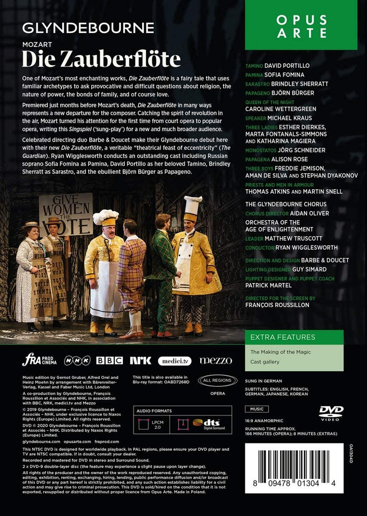 Mozart: Die Zauberflote [David Portillo; Sofia Fomina; The Glyndebourne Chorus [DVD]