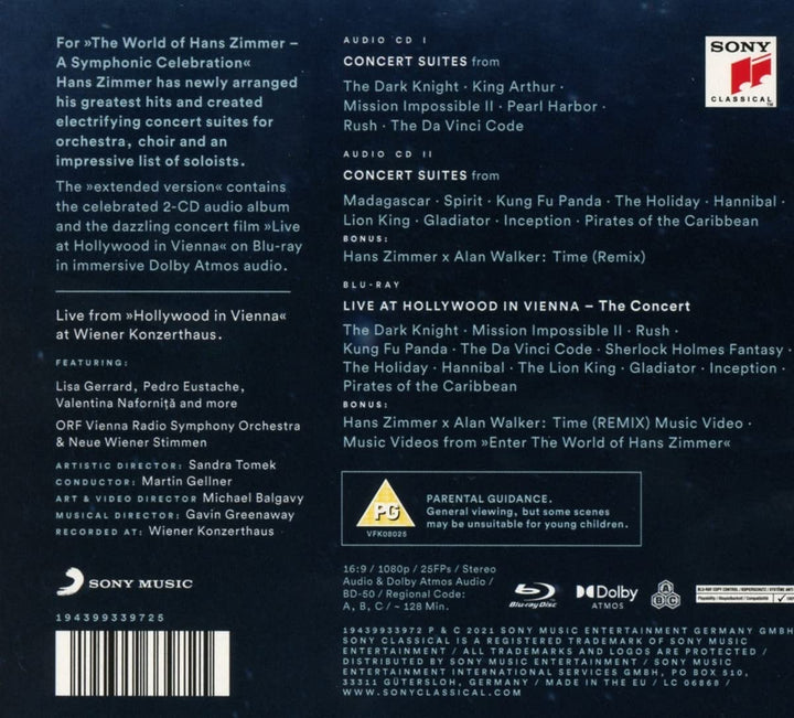 The World Of Hans Zimmer - A Symphonic Celebration (Extended Version) [Audio CD]
