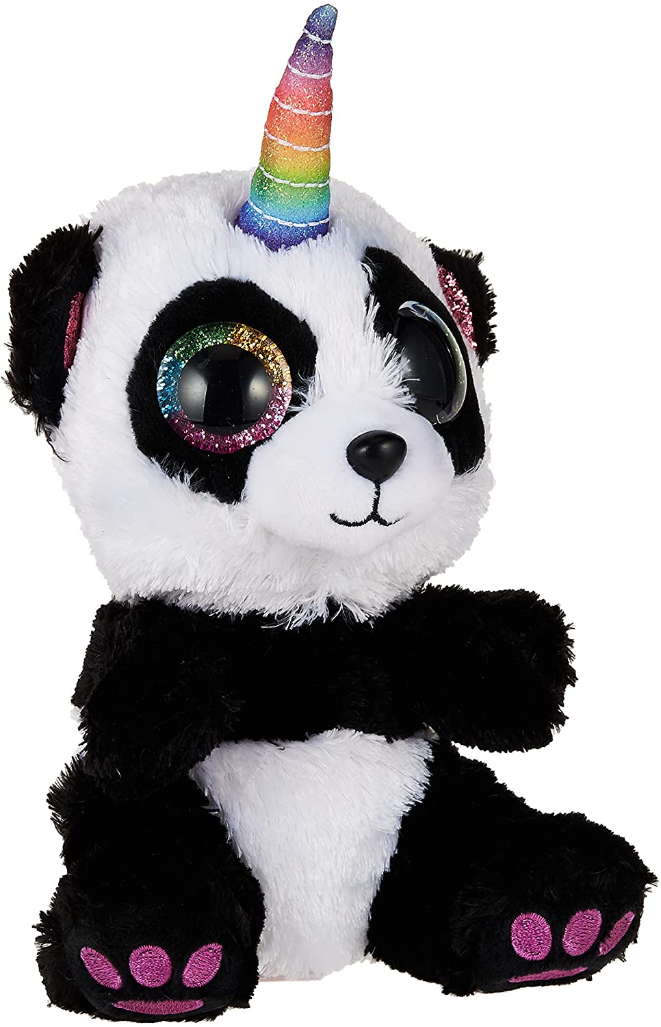 Ty UK Ltd 2005072 Paris Panda W/Horn - Beanie Boos Stuffed Animal, Multicoloured