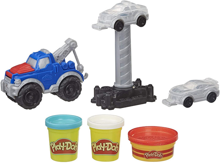 Play-Doh Wheels Tow Truck Toy for Children 3 Years and Up with 3 Non-Toxic Colours