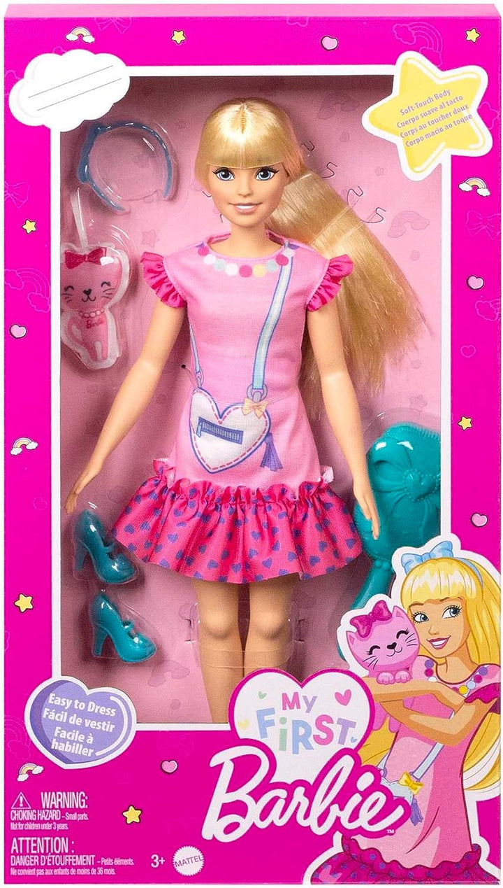 ?Barbie-Puppe für Kinder im Vorschulalter, Blondes Haar, Meine erste Barbie-Puppe „Malibu“, Kinder