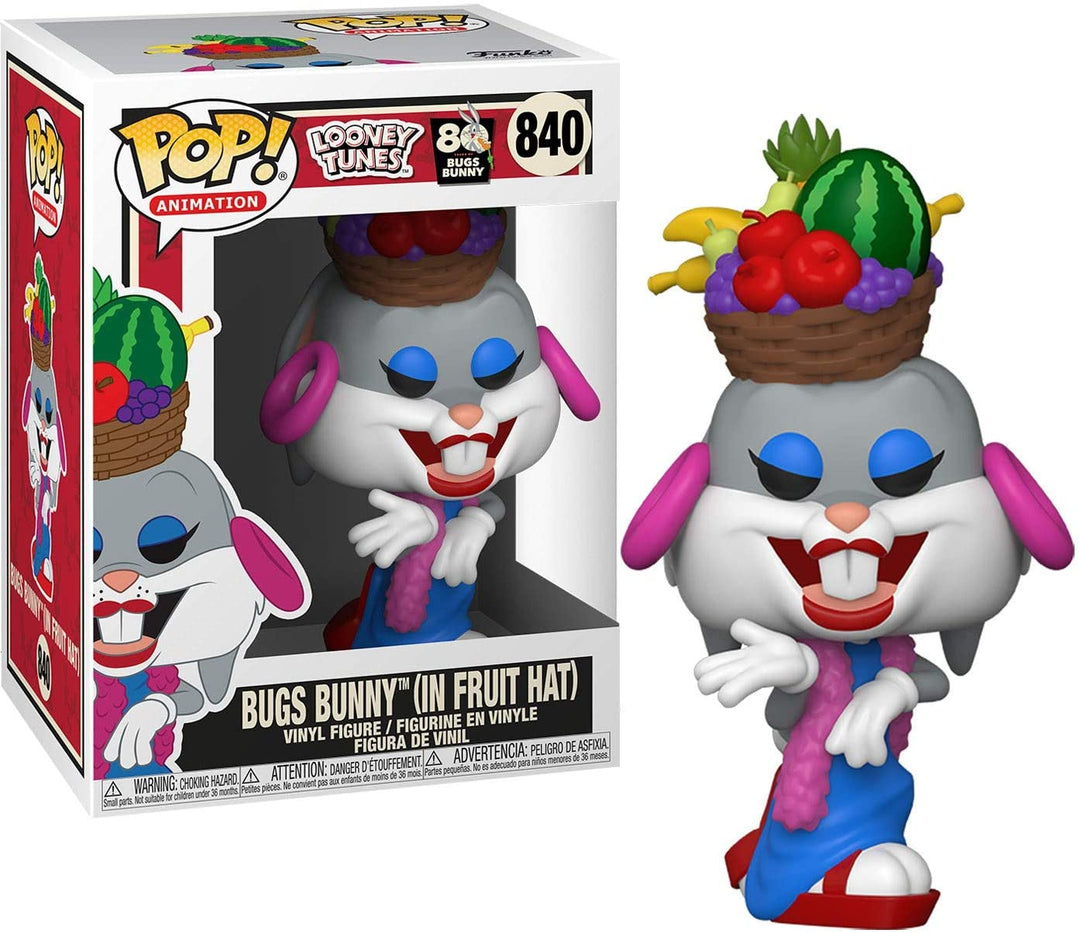 Looney Tunes 80th-Bugs Bunny Bugs Bunny (con sombrero de frutas) Funko 49161 Pop! Vinilo n. ° 840