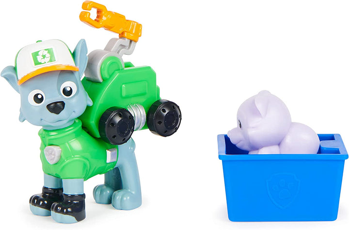 PAW Patrol, Big Truck Pups Rocky Actionfigur mit ansteckbarer Rettungsdrohne