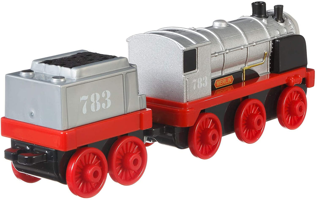 Thomas &amp; Friends FXX26 Trackmaster spinge lungo Merlin Il treno del treno invisibile di metallo, assortimento, multicolore