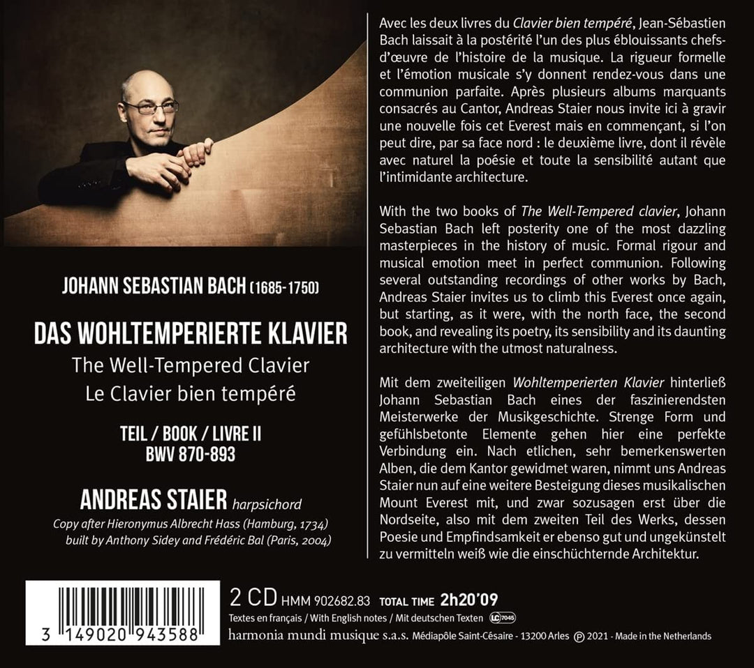 Staier, Andreas - JS Bach: Das Wohltemperierte Klavier, Buch 2 [Audio-CD]