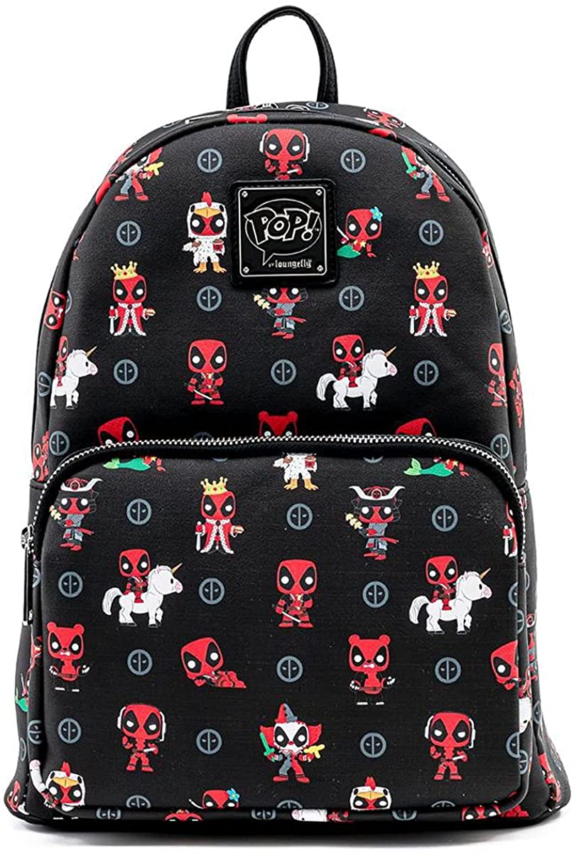 Loungefly Marvel Deadpool 30th Anniversary All Over Print Mini Backpack