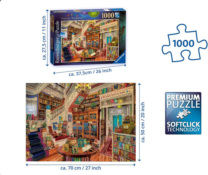 Ravensburger 19799 Fantasy Bookshop Aimee Stewart, 1000 Stück