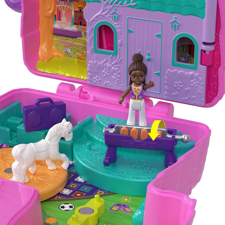 Polly Pocket Mini Toys, Piñata Party Compact Playset with 2 Micro Dolls and 14 Accessories