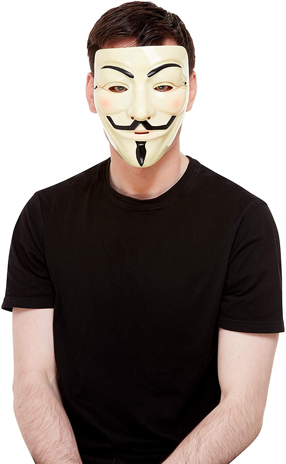 Smiffys 52364 Guy Fawkes Maske, Unisex-Erwachsene, Weiß, Einheitsgröße
