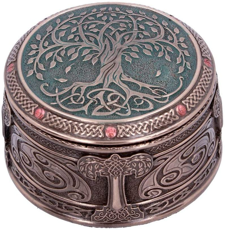 Nemesis Now Baum des Lebens Box 10 cm, Harz, Bronze, Einheitsgröße