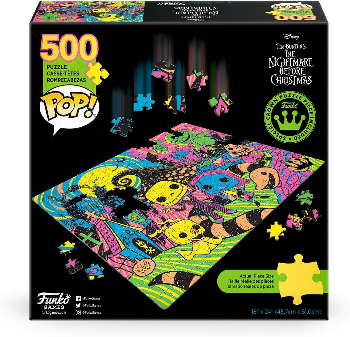 Funko POP! Puzzle - The Nightmare Before Christmas - 500 Piece Jigsaw with Crown Piece 4