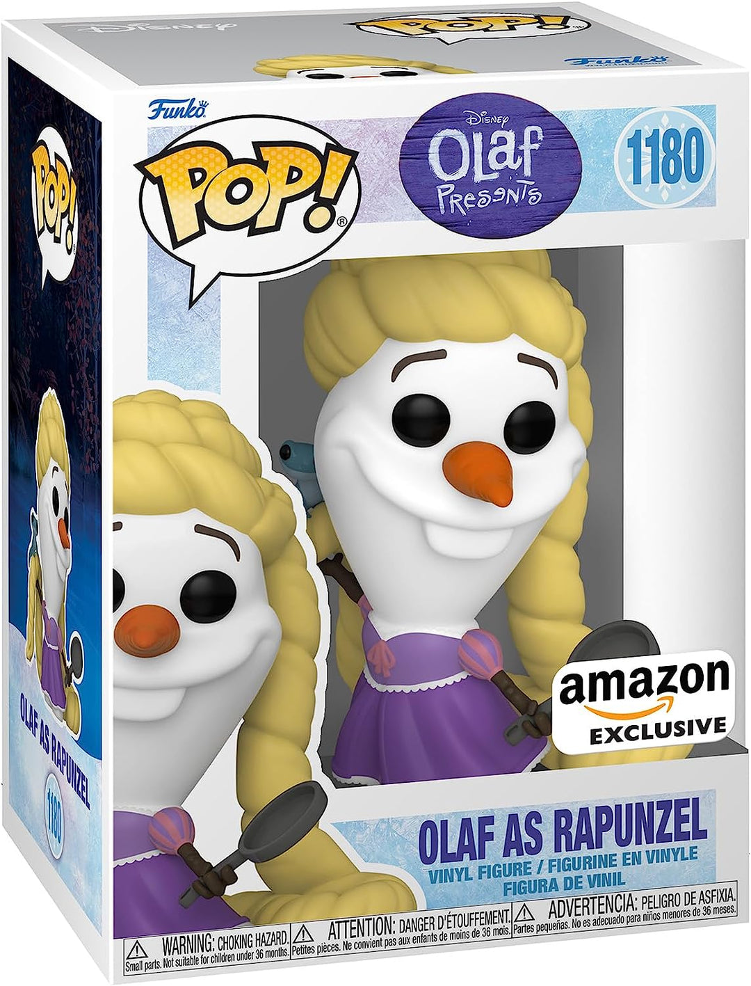 Funko POP! Disney: Frozen - Olaf Rapunzel As Rapunzel - Amazon Exclusive - Collectible Vinyl Figure