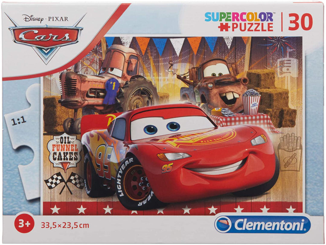Clementoni – 20255 – Supercolor-Puzzle – Disney Pixar Cars – 30 Teile – Hergestellt in Italien – Puzzle für Kinder ab 3 Jahren