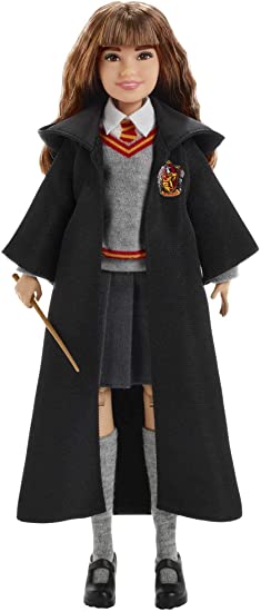 Muñeco de Harry Potter con bata y varita de uniforme de Hogwarts