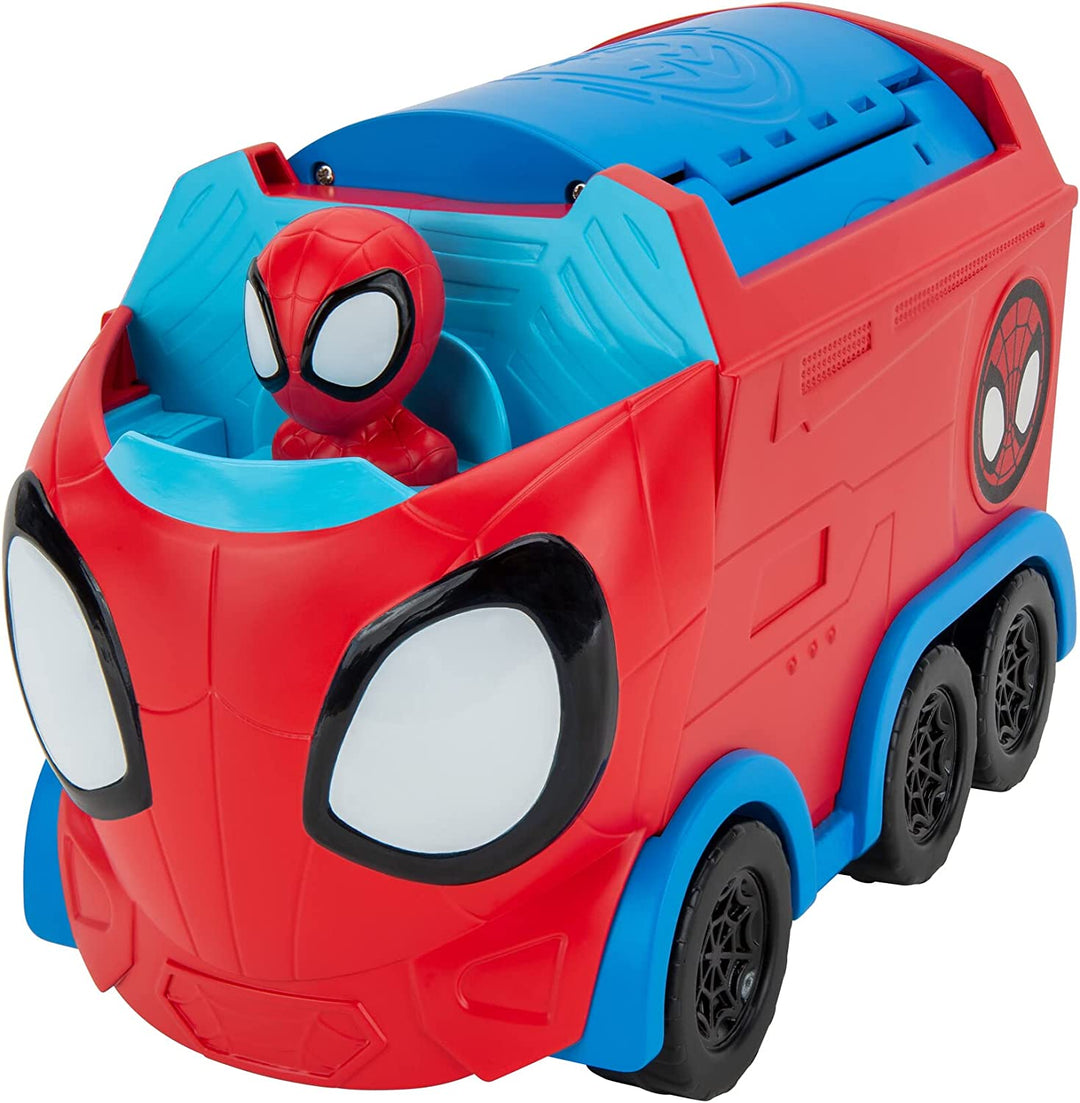 SPIDEY AND FRIENDS SNF0081 Web Spinning HAULER-8-Zoll 3-in-1-Transformationsfahrzeug