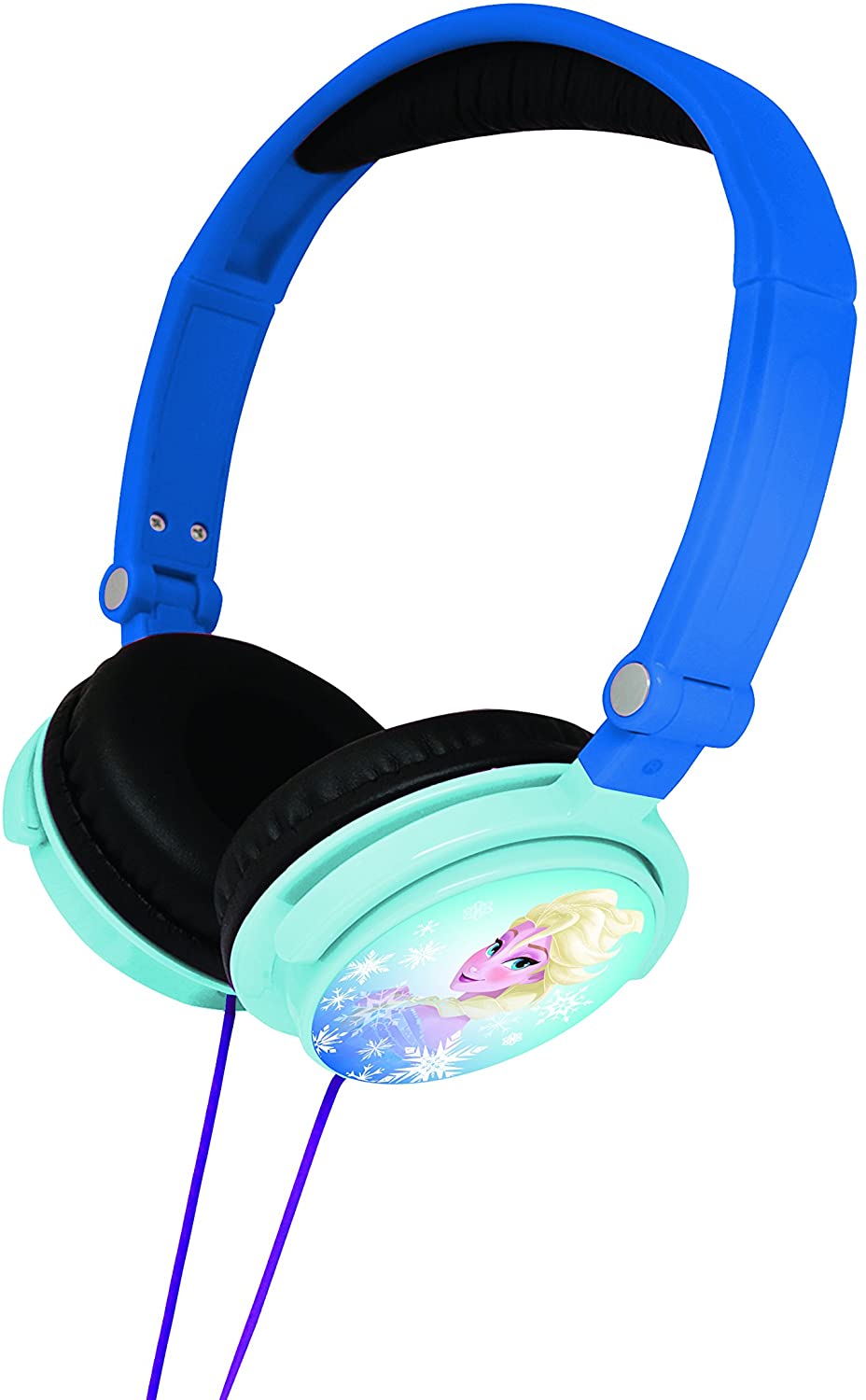 Lexibook Disney Frozen Elsa Stereo-Kopfhörer, kindersicher, faltbar und verstellbar, blau/schwarz, HP010FZ