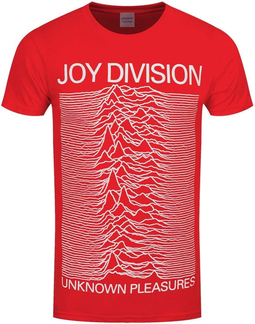 T-Shirt # S Rot Unisex # Unknown Pleasures Slim Fit