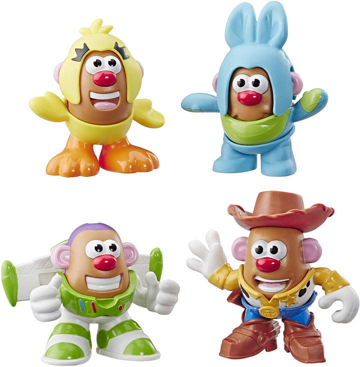 Mr. POTATO HEAD Disney Pixar Toy Story Mini Lot de 4 Buzz, Woody, Ducky, Bunny Figures, Nylon