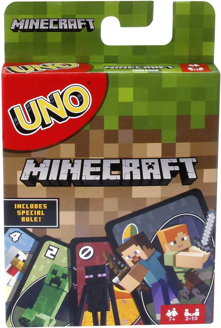 Mattel FPD61 Uno Minecraft-Kartenspiel, mehrfarbig