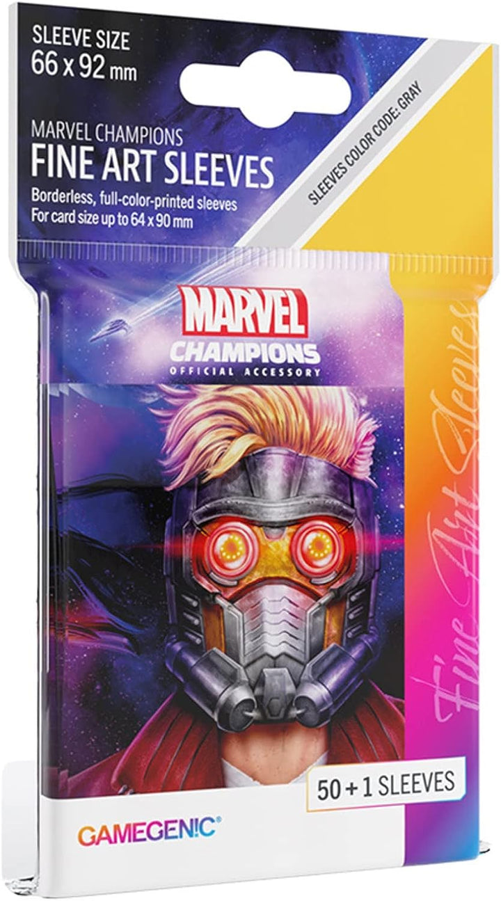 Gamegenic Marvel Champions The Card Game Offizielles Star-Lord Fine Art Sleeves Pac