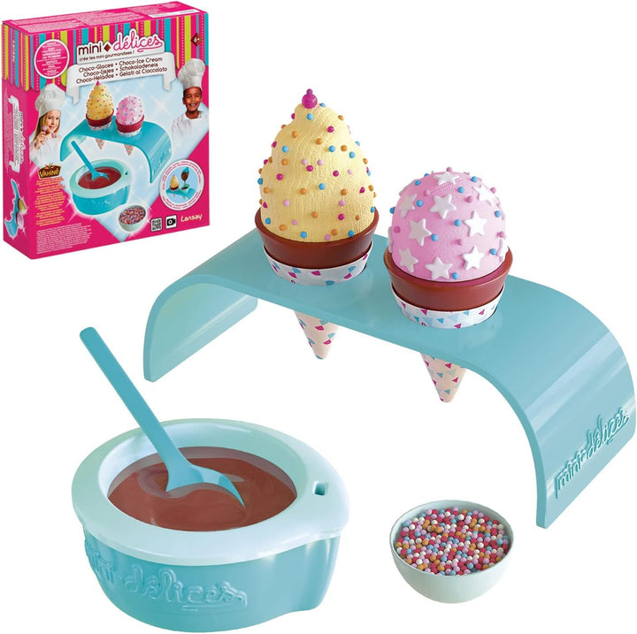 Mini Delices MND04000 Choco Cones Ice Cream Set-Craft Kit-Kitchen & Food Toys, for Kids