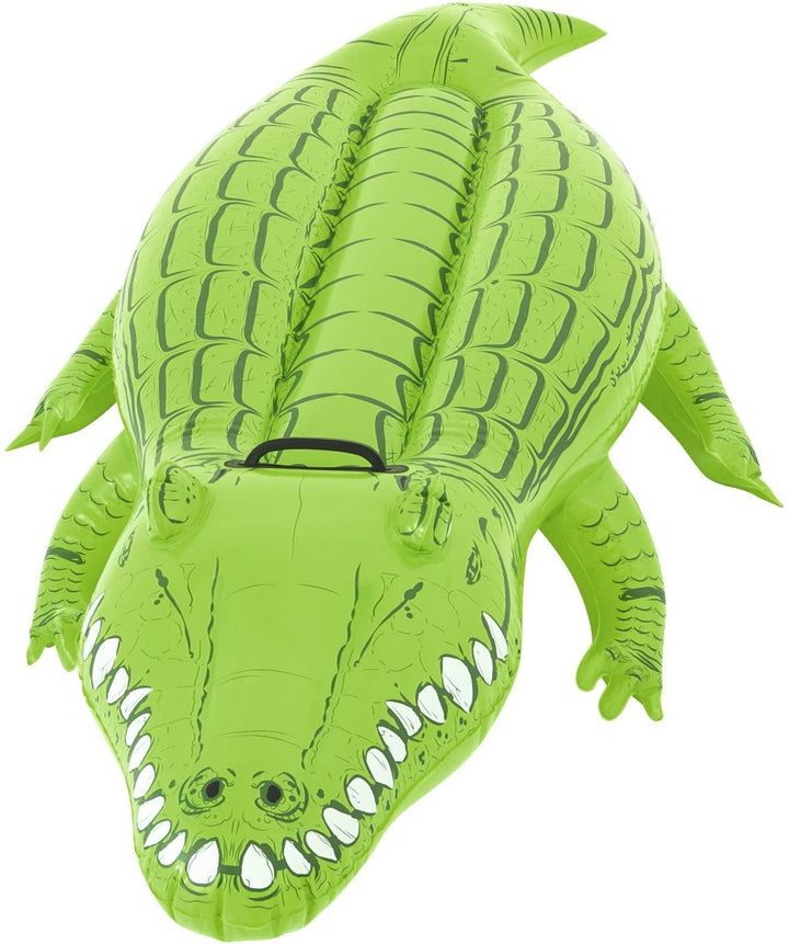 Bestway 41010 Inflatable Crocodile Pool Float Ride-On Green 1.68m x 89 cm - Yachew