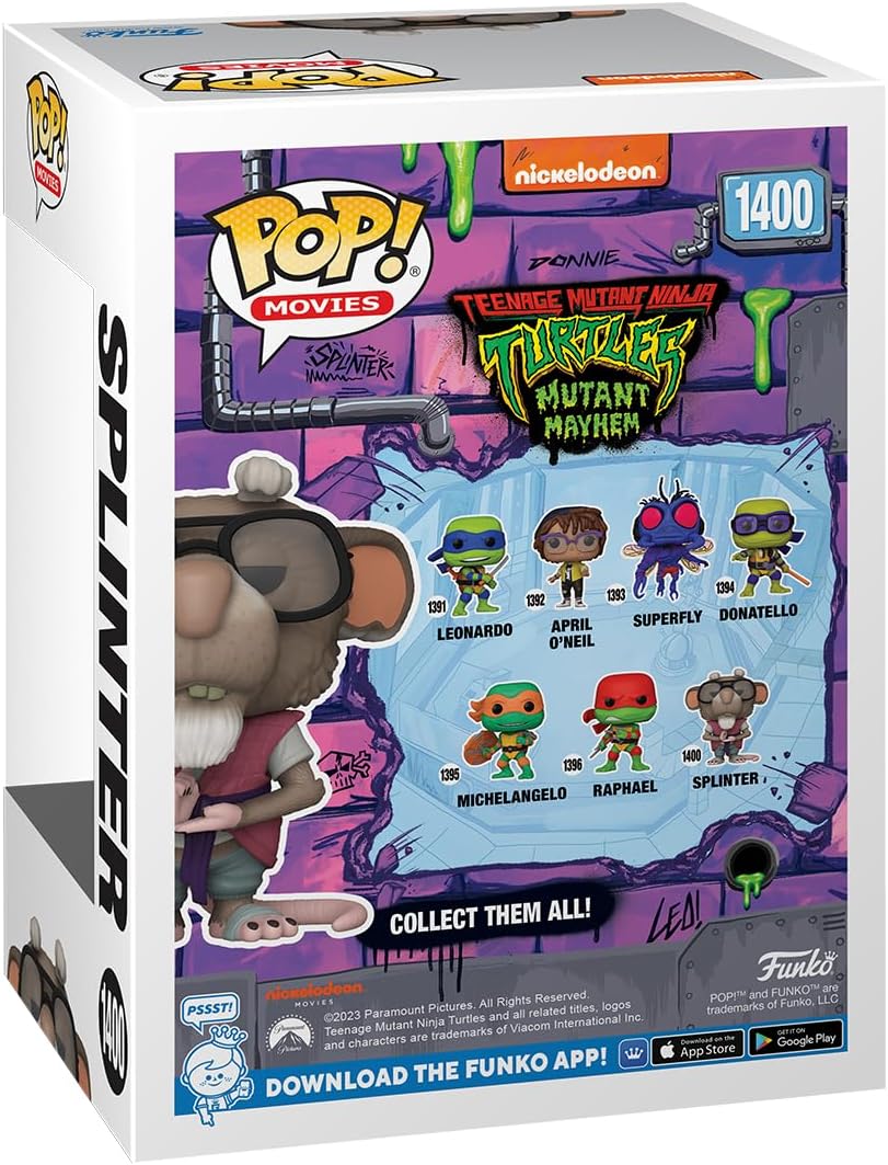 Filme: Teenage Mutant Ninja Turtles (TMNT) Mutant Mayhem – Splinter Funko 72342 Pop! Vinyl Nr. 1400 