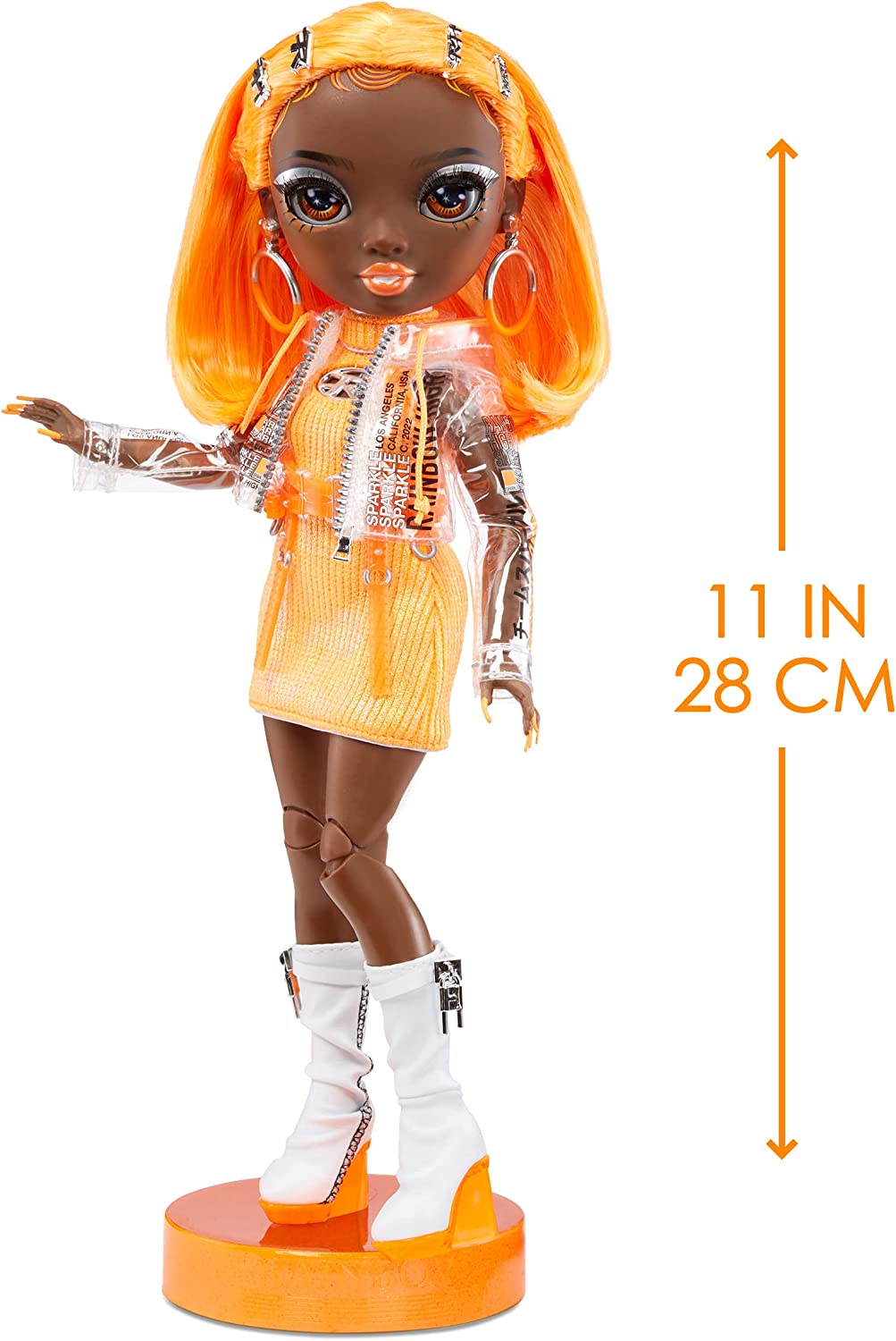 Rainbow High Fashion Doll – MICHELLE ST.CHARLES – Orange Doll – Modische Outf