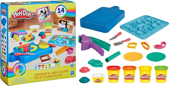 Play-Doh Little Chef Starter-Set mit 14 Spielküchenzubehörteilen, Vorschulspielzeug