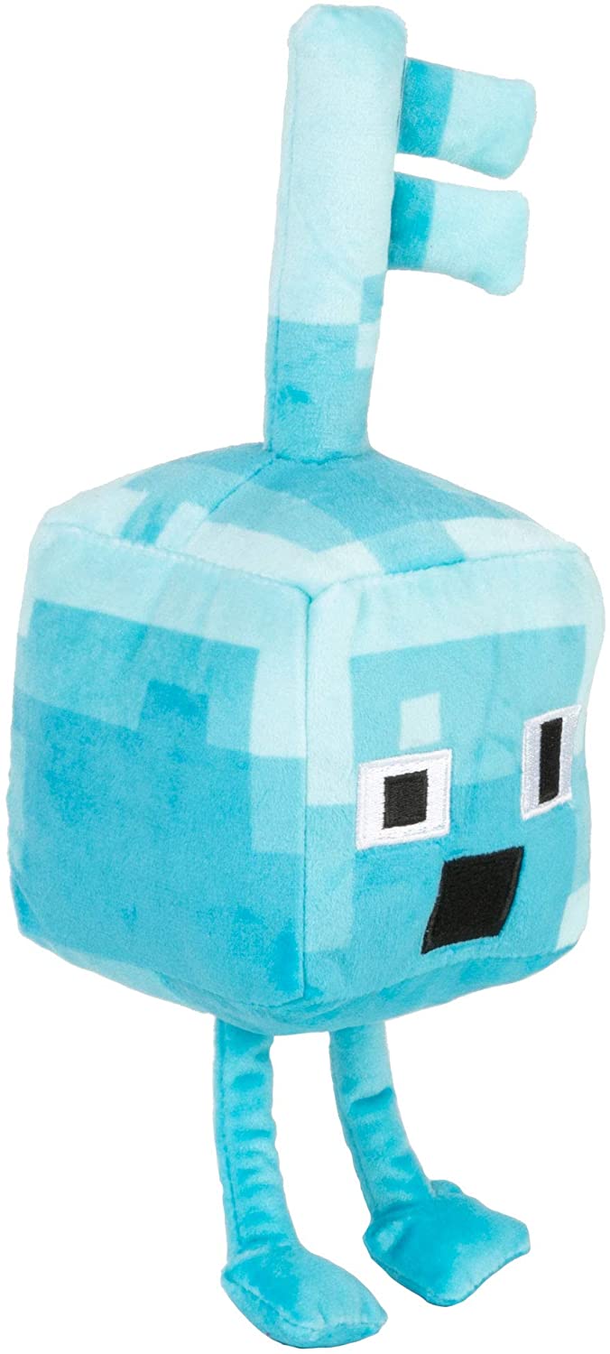 JINX JX10942 Minecraft Dungeons Happy Explorer Diamond Key Golem Plush Toy, Blue