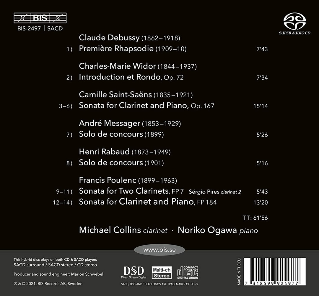 La Clarinette Parisienne [Michael Collins; Noriko Ogawa] [Bis: BIS2497] [Audio CD]
