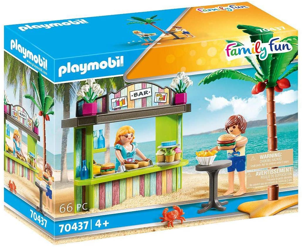 Playmobil 70437 Family Fun Beach Hotel Beach Snack Bar, for Children Ages 4+