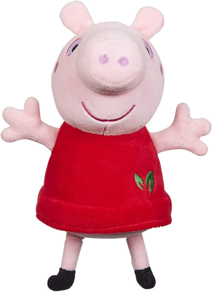 Peppa Pig 07356 Rotes Kleid Peppa-Kuscheltier Öko Plüsch, 100 % recycelte Materialien