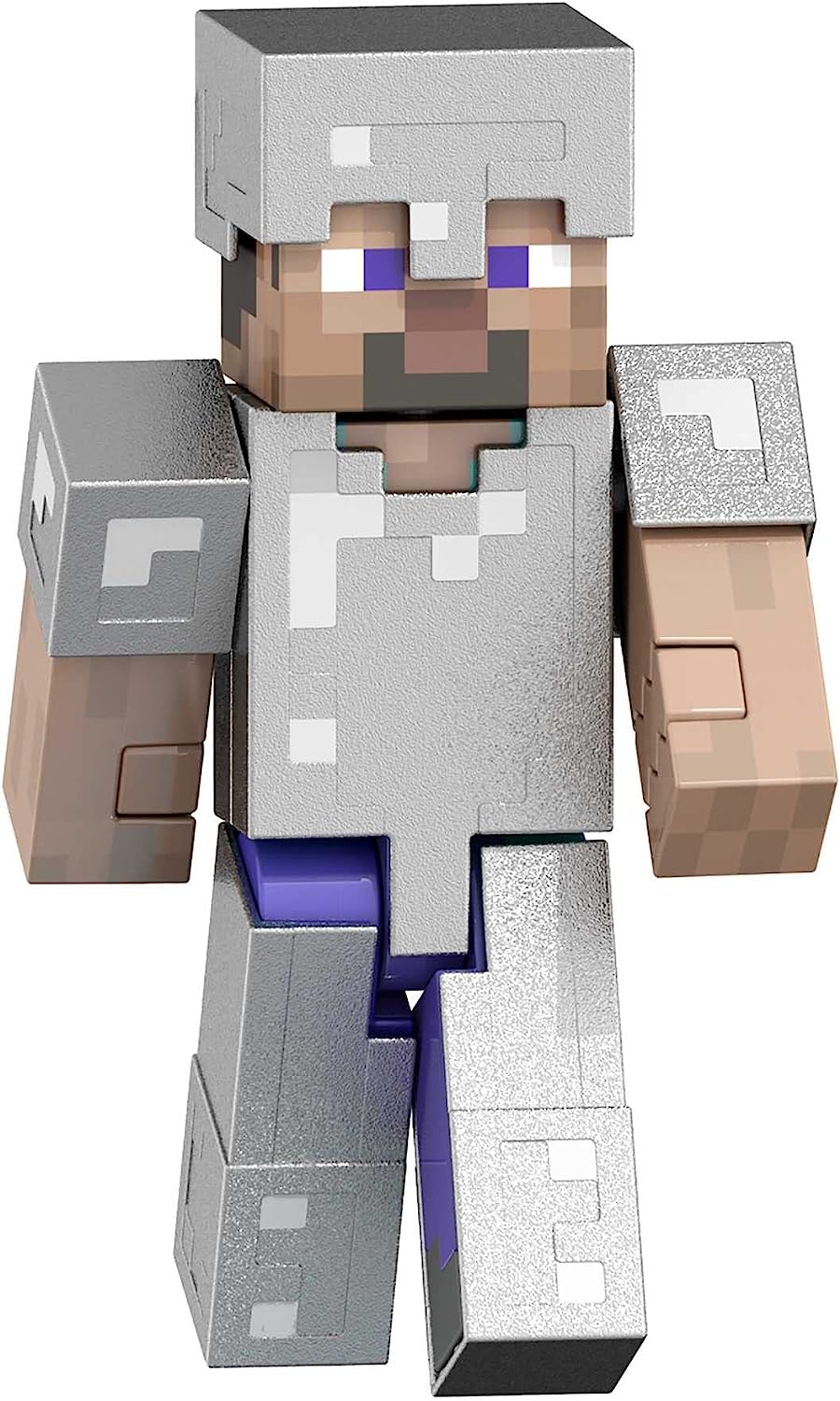 Mattel Minecraft Diamond Level Steve, 5,5-Zoll-Sammler-Actionfigur mit Stanzform