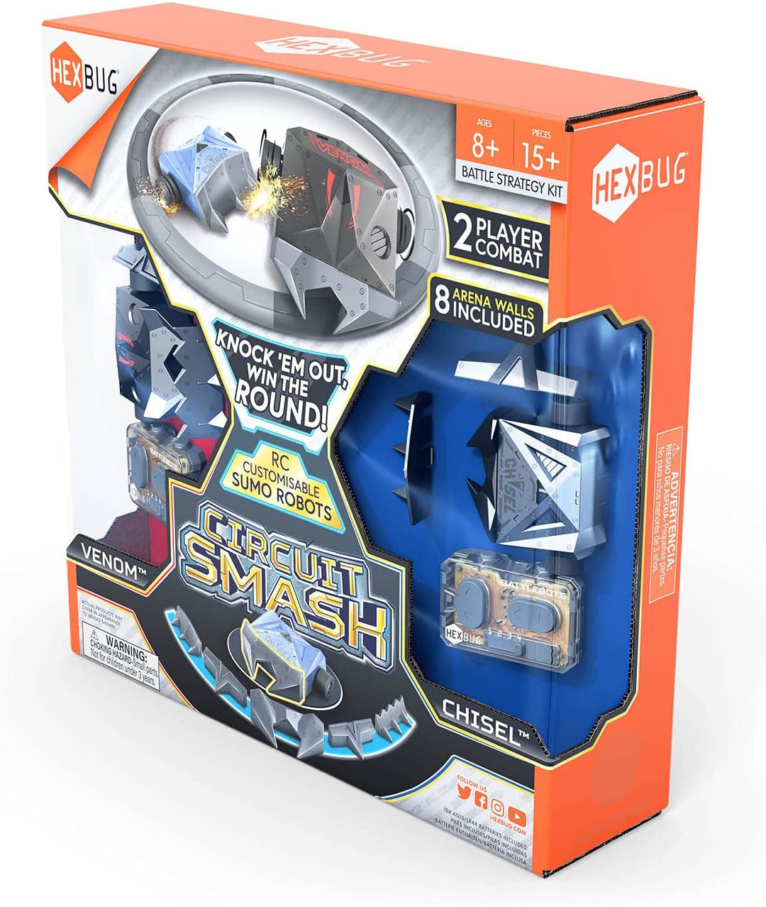 HEXBUG Circuit Smash Robots, ferngesteuerter, anpassbarer Roboter, Gamep im Sumo-Stil