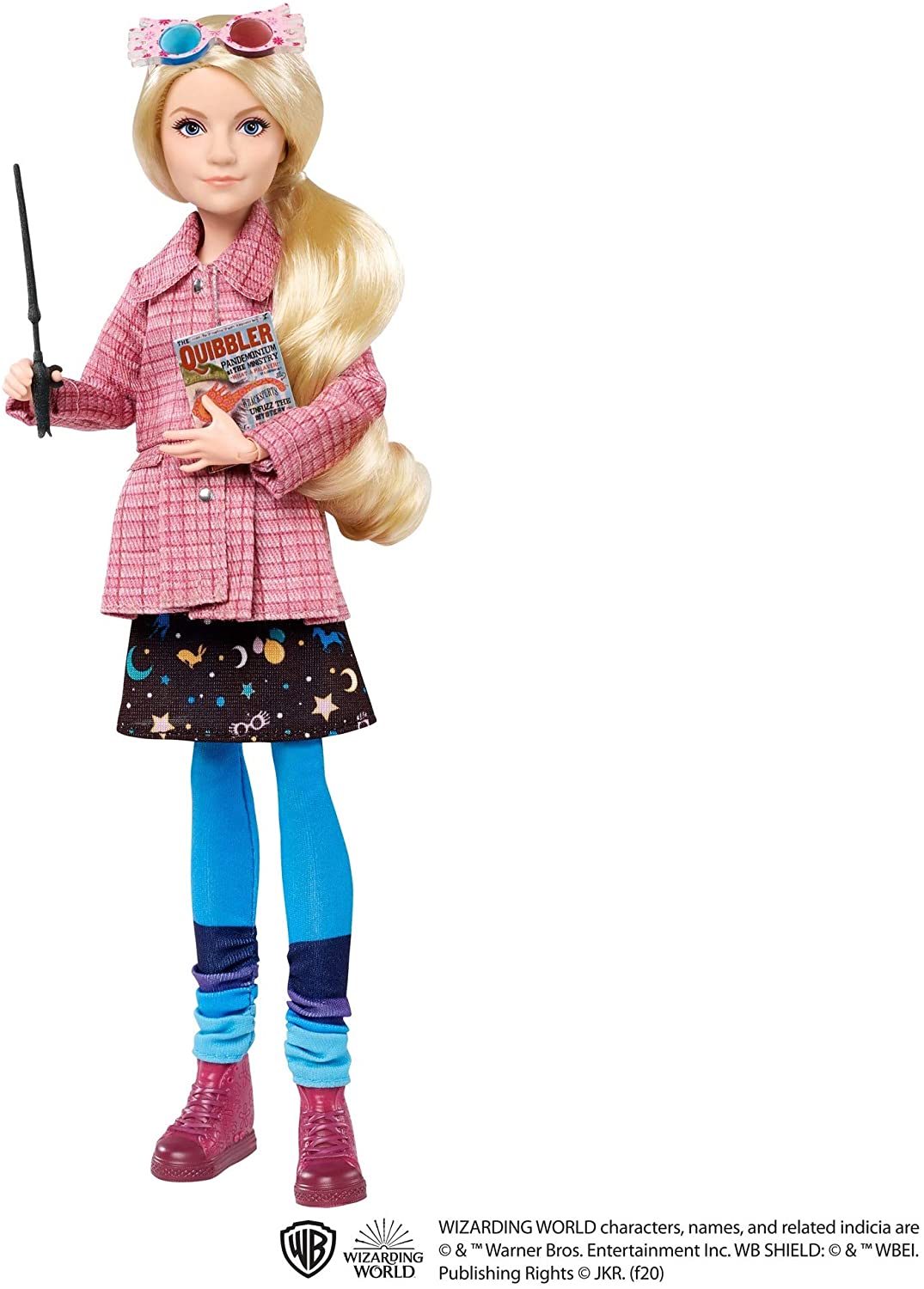 Harry Potter Luna Lovegood Sammlerpuppe – 25 cm große, bewegliche Figur mit Klitterer, Spectrespecs und Zauberstab, ab 6 Jahren 1