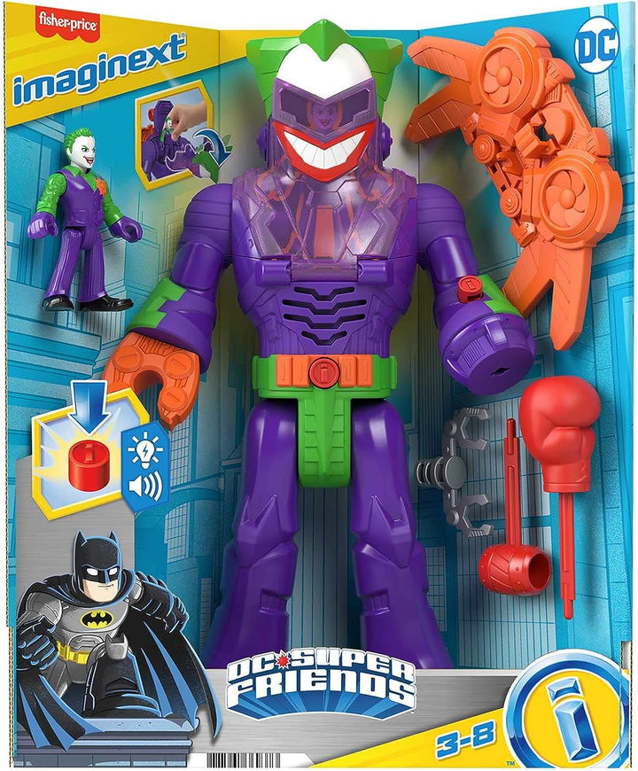 Imaginext DC Super Friends Batman Toys, 12-Zoll-LaffBot-Roboterspielzeug mit Lichtern