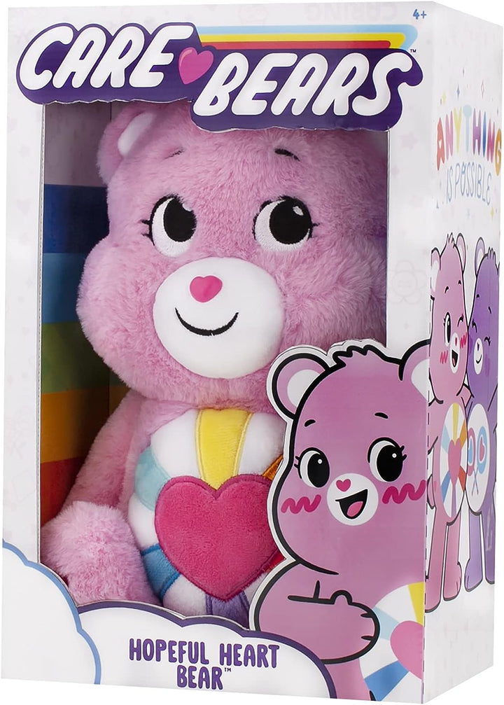Care Bears 22139 14 Inch Medium Plush Hopeful Heart Bear, Collectable Cute Plush Toy